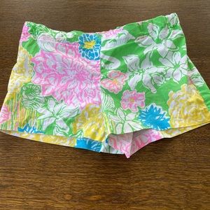 Lilly Pulitzer girls shorts, size 10 (L), yellow, pink, green VGUC